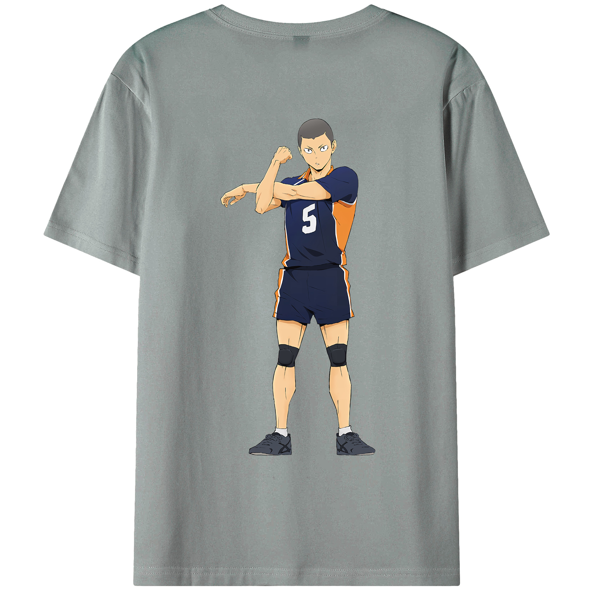 （画像用） ハイキュー!! Haikyu!! 綿100％ メンズ半袖Tシャツ（バックプリント） 通気性